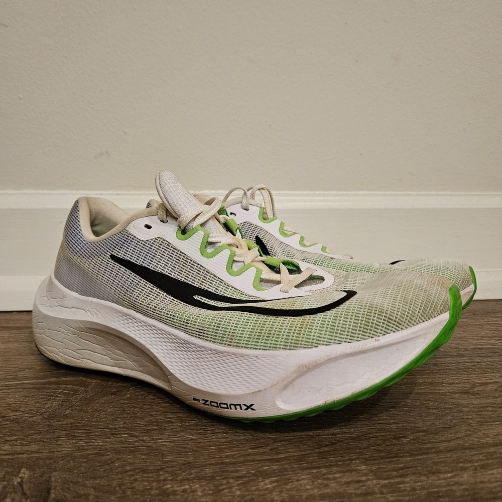 Nike Zoom Fly 5 Mens 11.5 White Green Running Shoes DM8968-101 ZoomX